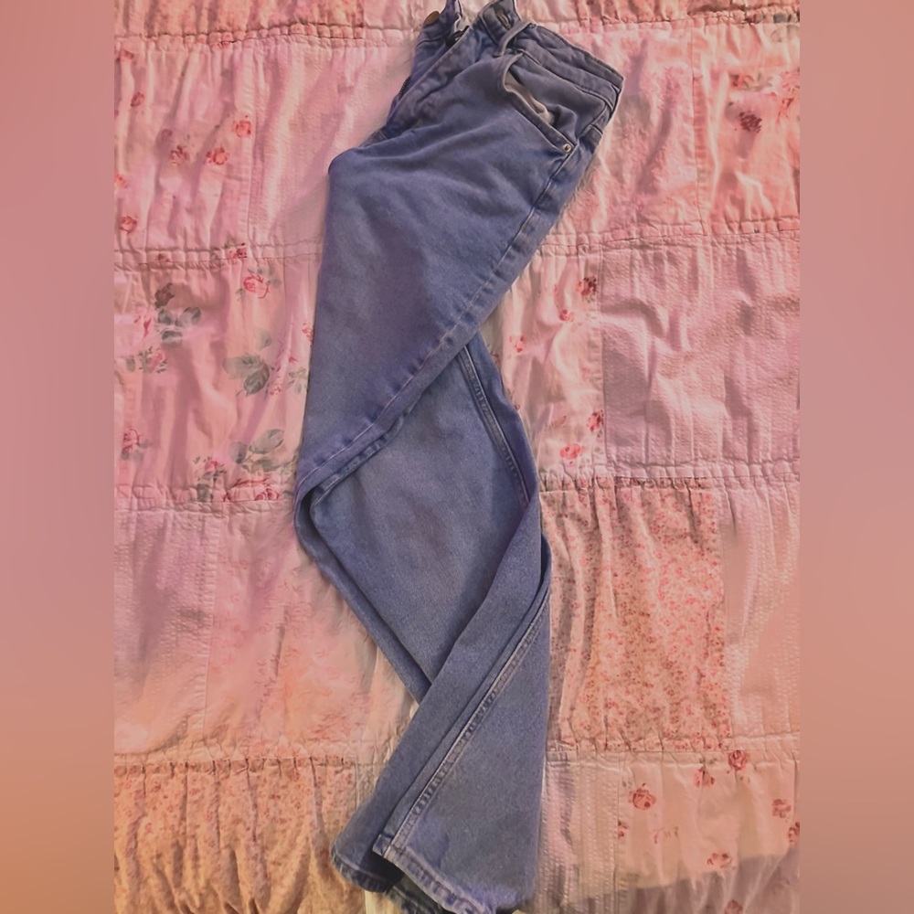 Blue, high waist, straight jeans, high rise, loose fit denim jeans